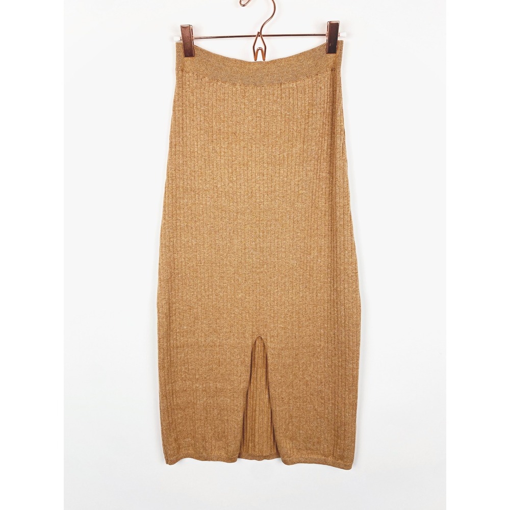 Free People Skyline Rib Midi Skirt Medium